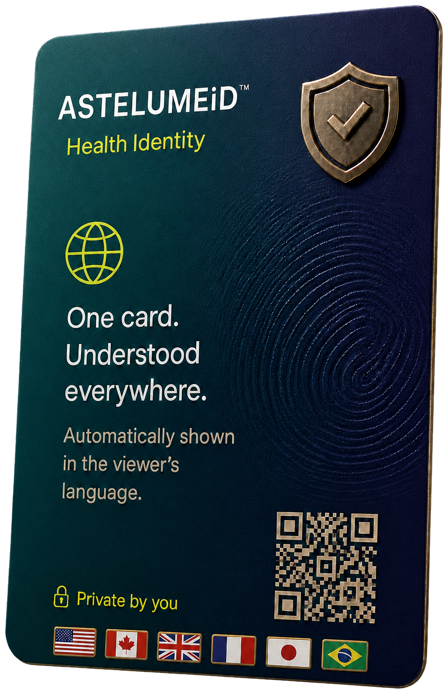 Official ASTELUMEiD health identity card
